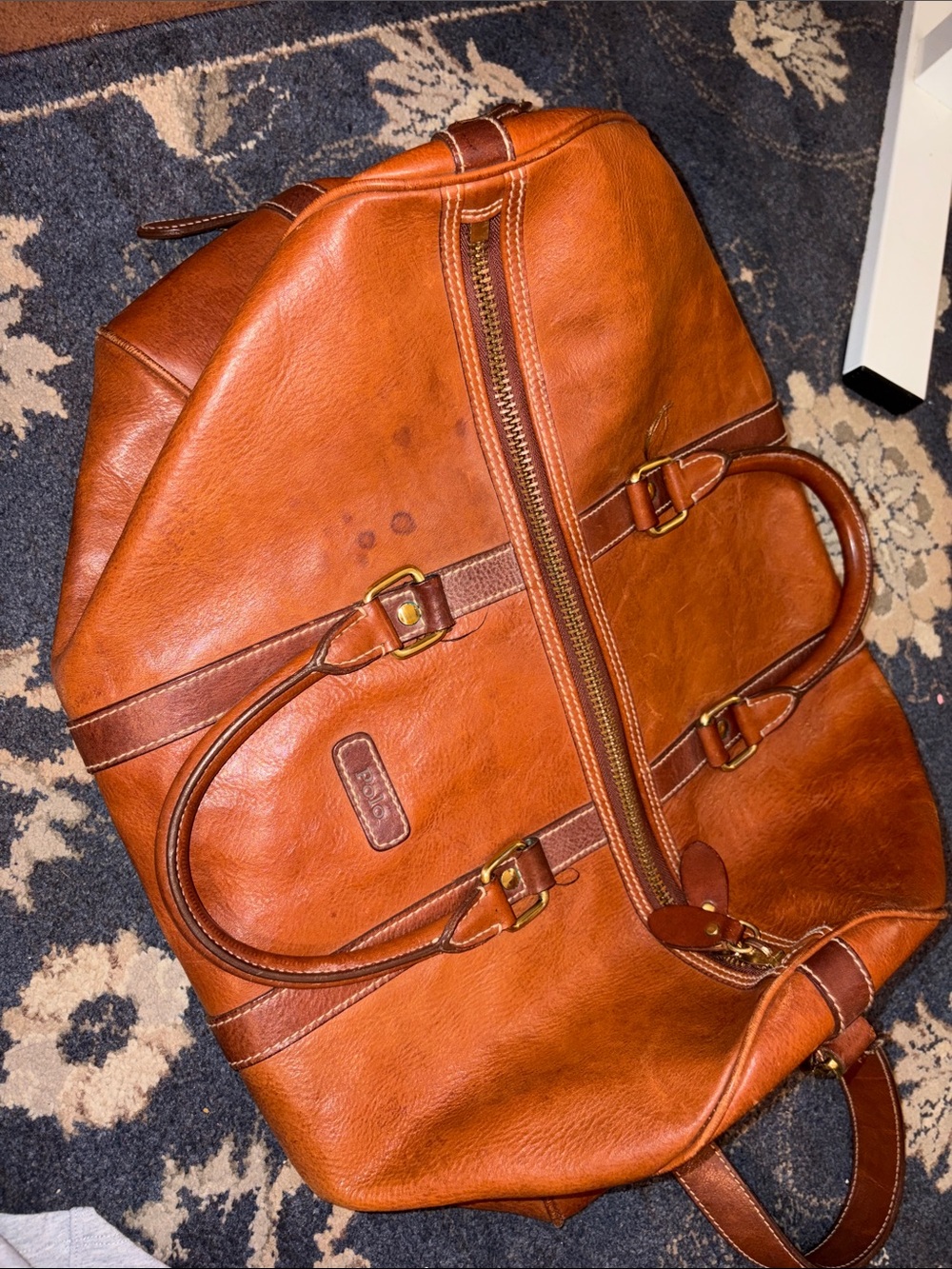 Polo Cognac Brown Leather Travel Duffel - Picture 9 of 9